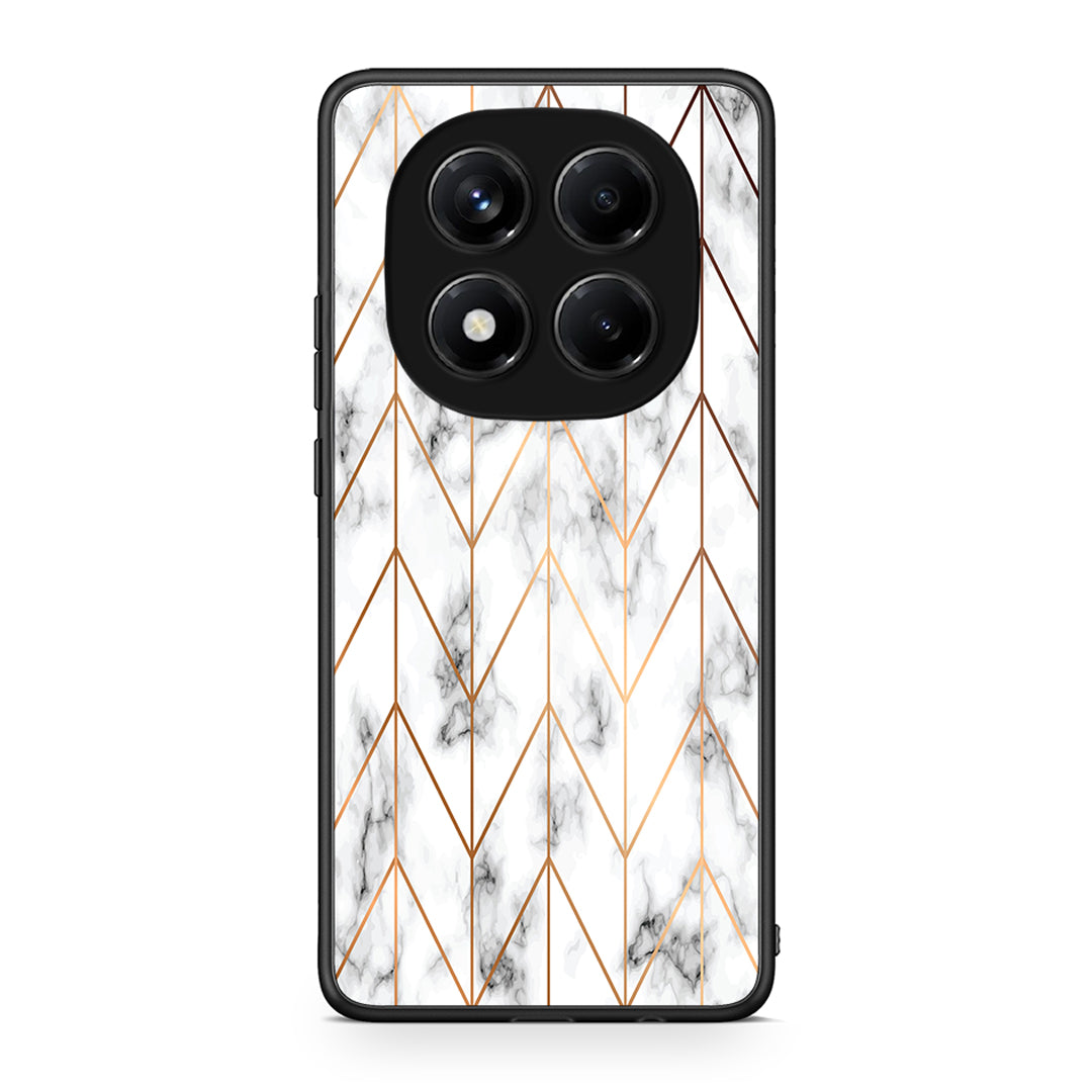 44 - Xiaomi Redmi Note 14 Pro 4G Gold Geometric Marble case, cover, bumper