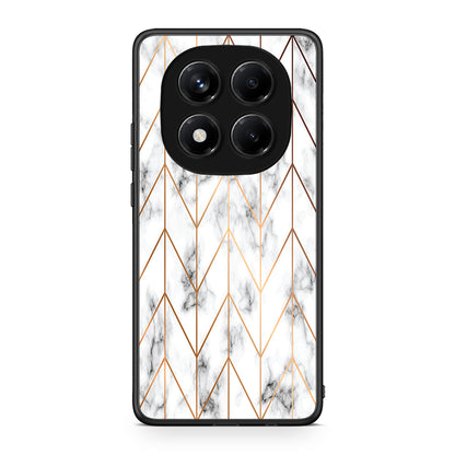 44 - Xiaomi Redmi Note 14 Pro 4G Gold Geometric Marble case, cover, bumper