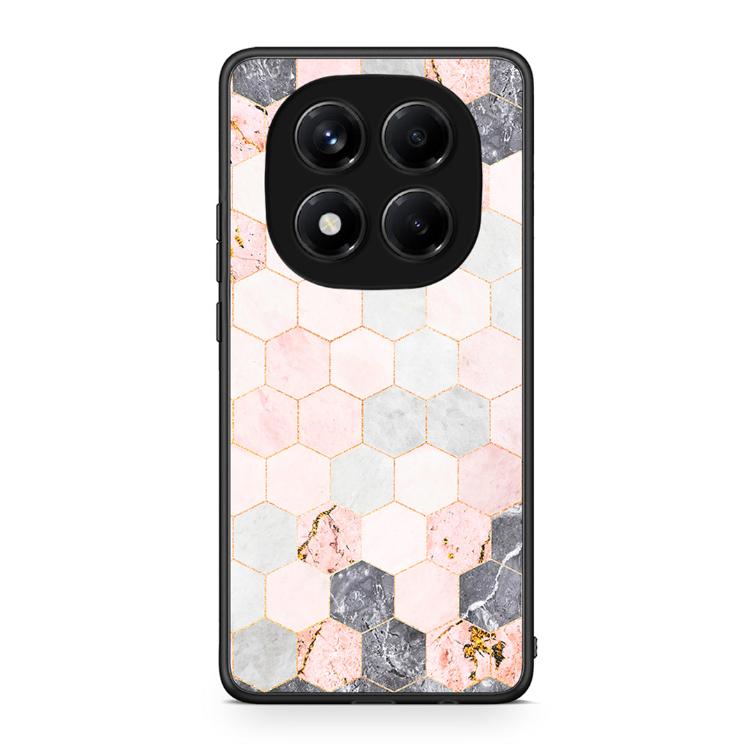 4 - Xiaomi Redmi Note 14 Pro 4G Hexagon Pink Marble case, cover, bumper