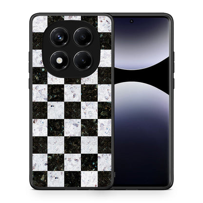 Θήκη Xiaomi Redmi Note 14 Pro 4G Square Geometric Marble από τη Smartfits με σχέδιο στο πίσω μέρος και μαύρο περίβλημα | Xiaomi Redmi Note 14 Pro 4G Square Geometric Marble case with colorful back and black bezels