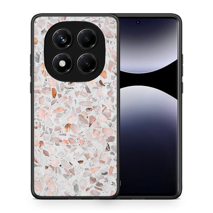 Θήκη Xiaomi Redmi Note 14 Pro 4G Marble Terrazzo από τη Smartfits με σχέδιο στο πίσω μέρος και μαύρο περίβλημα | Xiaomi Redmi Note 14 Pro 4G Marble Terrazzo case with colorful back and black bezels