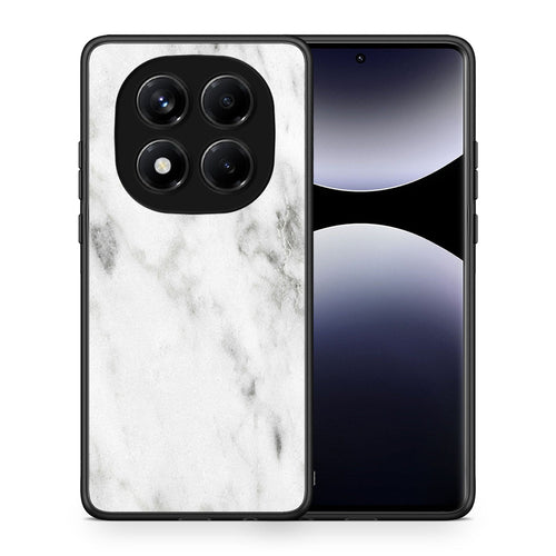 Θήκη Xiaomi Redmi Note 14 Pro 4G White Marble από τη Smartfits με σχέδιο στο πίσω μέρος και μαύρο περίβλημα | Xiaomi Redmi Note 14 Pro 4G White Marble case with colorful back and black bezels