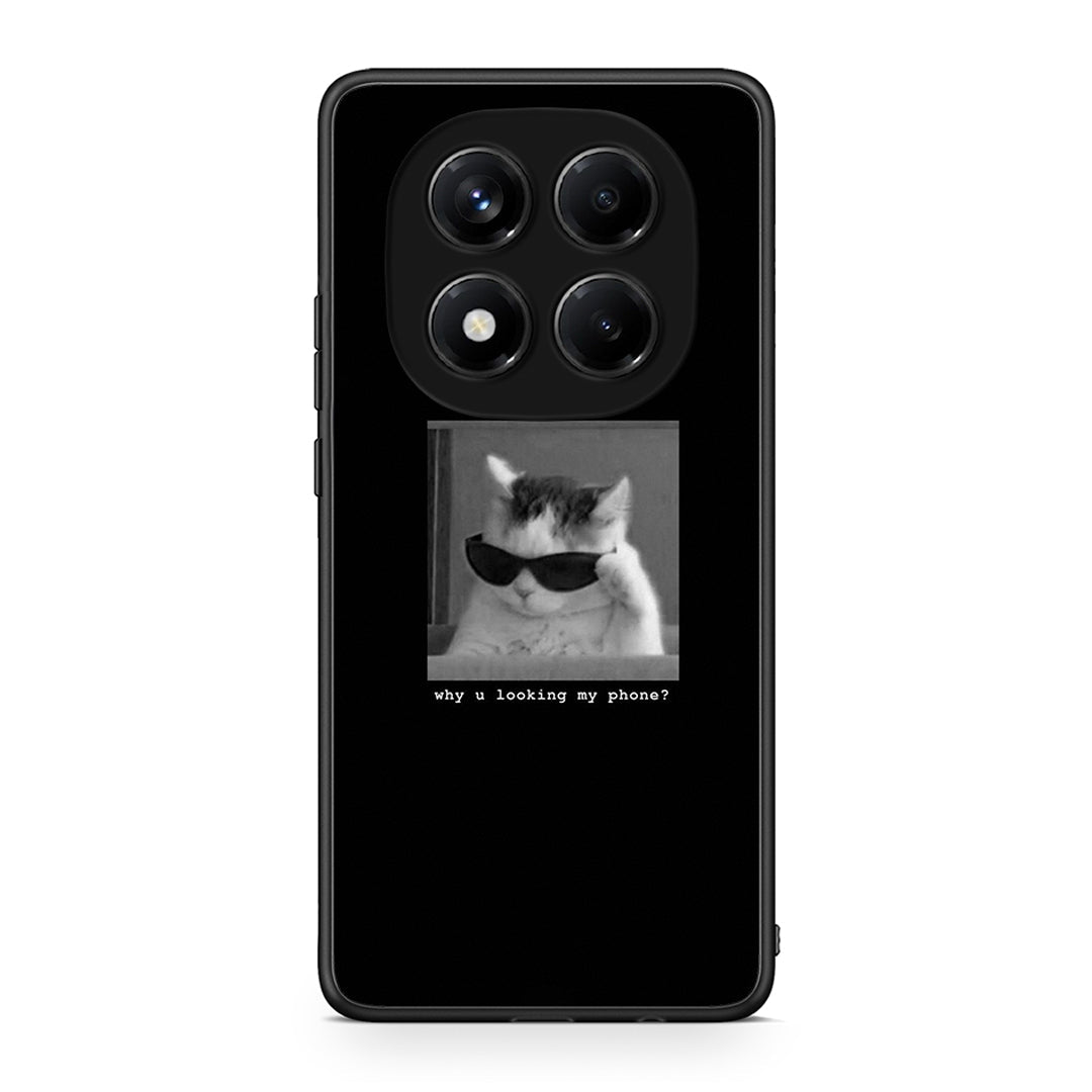 Xiaomi Redmi Note 14 Pro 4G Meme Cat θήκη από τη Smartfits με σχέδιο στο πίσω μέρος και μαύρο περίβλημα | Smartphone case with colorful back and black bezels by Smartfits