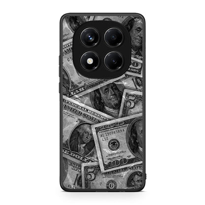 Xiaomi Redmi Note 14 Pro 4G Money Dollars θήκη από τη Smartfits με σχέδιο στο πίσω μέρος και μαύρο περίβλημα | Smartphone case with colorful back and black bezels by Smartfits
