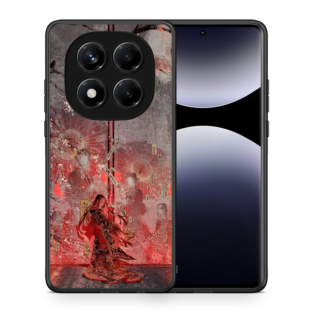 Θήκη Xiaomi Redmi Note 14 Pro 4G Nezuko Kamado από τη Smartfits με σχέδιο στο πίσω μέρος και μαύρο περίβλημα | Xiaomi Redmi Note 14 Pro 4G Nezuko Kamado case with colorful back and black bezels
