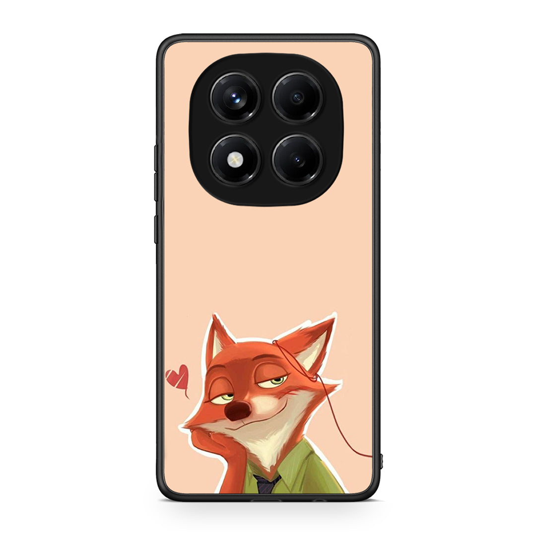 Xiaomi Redmi Note 14 Pro 4G Nick Wilde And Judy Hopps Love 1 θήκη από τη Smartfits με σχέδιο στο πίσω μέρος και μαύρο περίβλημα | Smartphone case with colorful back and black bezels by Smartfits