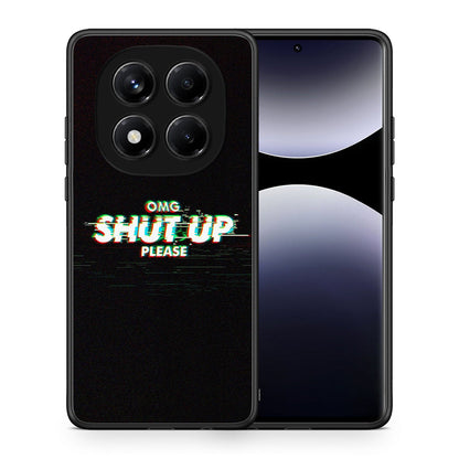 Θήκη Xiaomi Redmi Note 14 Pro 4G OMG ShutUp από τη Smartfits με σχέδιο στο πίσω μέρος και μαύρο περίβλημα | Xiaomi Redmi Note 14 Pro 4G OMG ShutUp case with colorful back and black bezels
