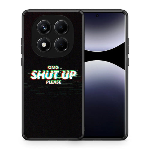 Θήκη Xiaomi Redmi Note 14 Pro 4G OMG ShutUp από τη Smartfits με σχέδιο στο πίσω μέρος και μαύρο περίβλημα | Xiaomi Redmi Note 14 Pro 4G OMG ShutUp case with colorful back and black bezels
