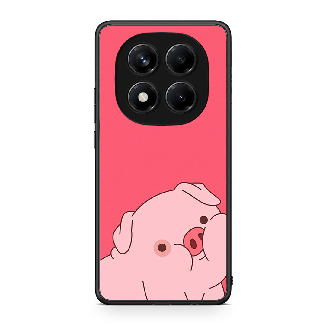 Xiaomi Redmi Note 14 Pro 4G Pig Love 1 Θήκη Αγίου Βαλεντίνου από τη Smartfits με σχέδιο στο πίσω μέρος και μαύρο περίβλημα | Smartphone case with colorful back and black bezels by Smartfits