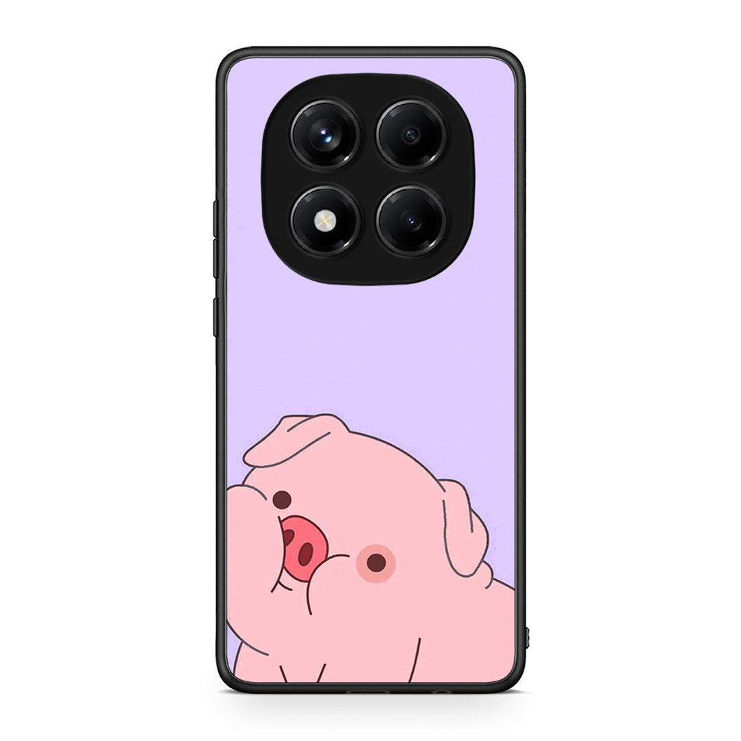 Xiaomi Redmi Note 14 Pro 4G Pig Love 2 Θήκη Αγίου Βαλεντίνου από τη Smartfits με σχέδιο στο πίσω μέρος και μαύρο περίβλημα | Smartphone case with colorful back and black bezels by Smartfits