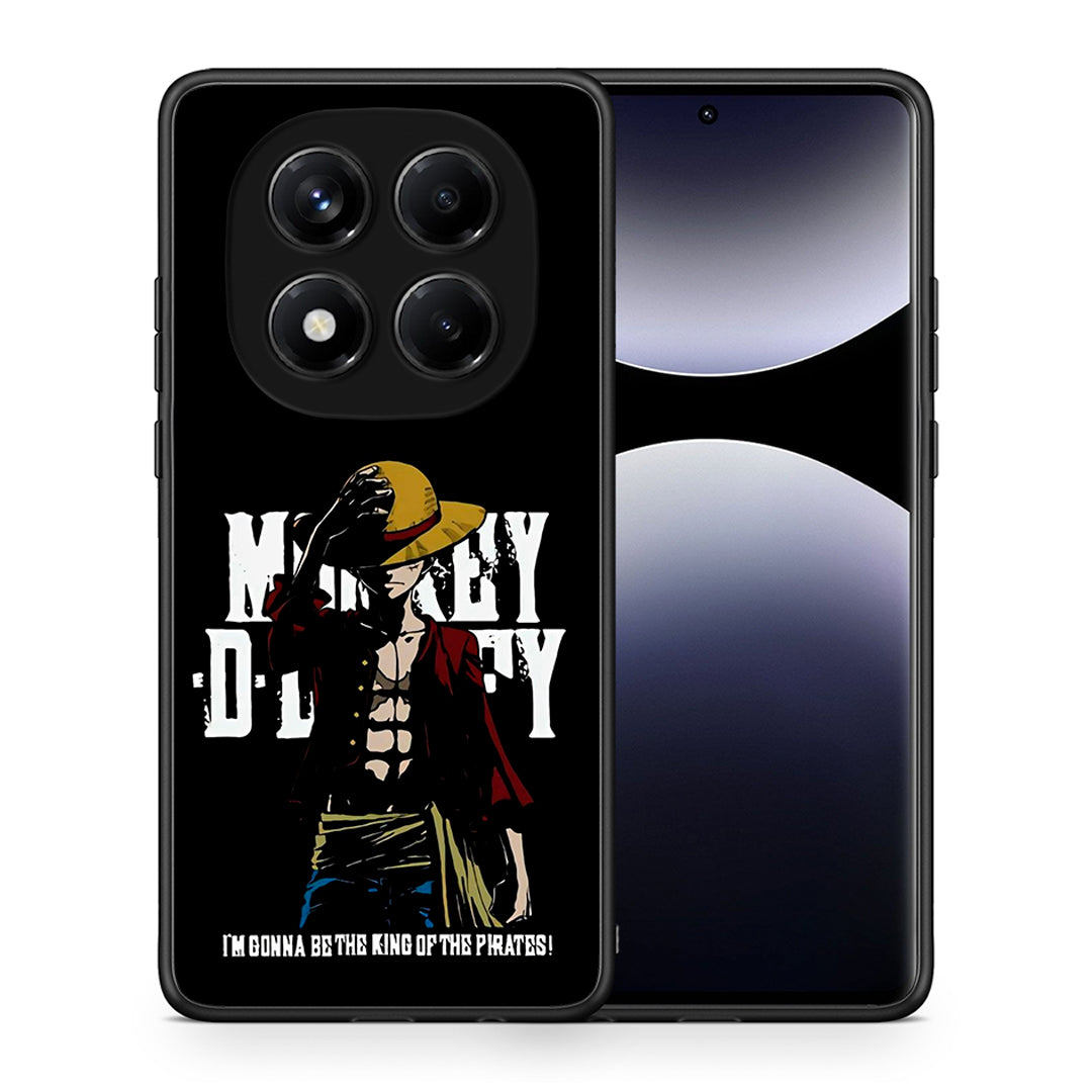 Θήκη Xiaomi Redmi Note 14 Pro 4G Pirate King από τη Smartfits με σχέδιο στο πίσω μέρος και μαύρο περίβλημα | Xiaomi Redmi Note 14 Pro 4G Pirate King case with colorful back and black bezels