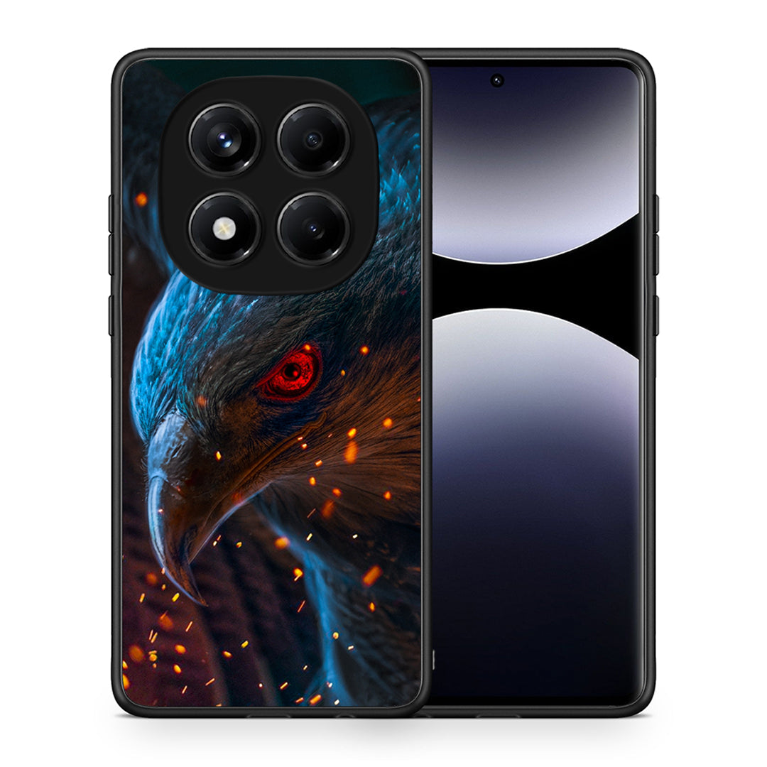 Θήκη Xiaomi Redmi Note 14 Pro 4G Eagle PopArt από τη Smartfits με σχέδιο στο πίσω μέρος και μαύρο περίβλημα | Xiaomi Redmi Note 14 Pro 4G Eagle PopArt case with colorful back and black bezels