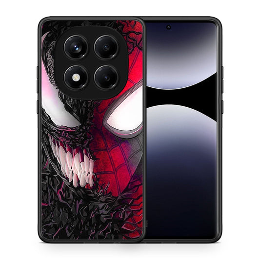 Θήκη Xiaomi Redmi Note 14 Pro 4G SpiderVenom PopArt από τη Smartfits με σχέδιο στο πίσω μέρος και μαύρο περίβλημα | Xiaomi Redmi Note 14 Pro 4G SpiderVenom PopArt case with colorful back and black bezels