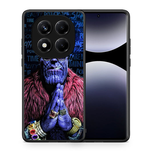 Θήκη Xiaomi Redmi Note 14 Pro 4G Thanos PopArt από τη Smartfits με σχέδιο στο πίσω μέρος και μαύρο περίβλημα | Xiaomi Redmi Note 14 Pro 4G Thanos PopArt case with colorful back and black bezels