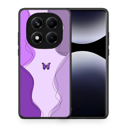 Purple Mariposa - Xiaomi Redmi Note 14 Pro 4G θήκη