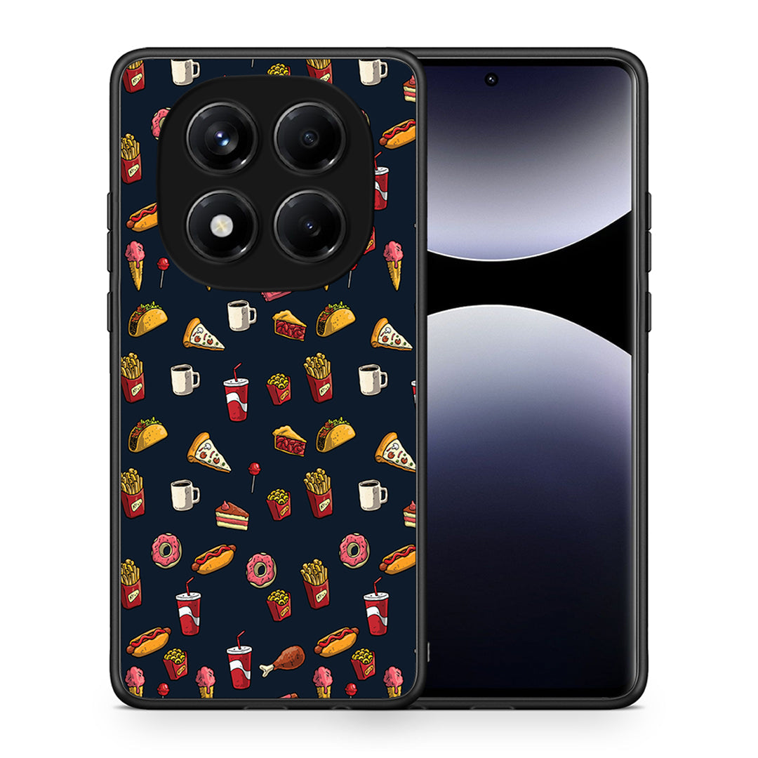 Θήκη Xiaomi Redmi Note 14 Pro 4G Hungry Random από τη Smartfits με σχέδιο στο πίσω μέρος και μαύρο περίβλημα | Xiaomi Redmi Note 14 Pro 4G Hungry Random case with colorful back and black bezels