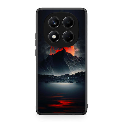 Xiaomi Redmi Note 14 Pro 4G Red Full Moon θήκη από τη Smartfits με σχέδιο στο πίσω μέρος και μαύρο περίβλημα | Smartphone case with colorful back and black bezels by Smartfits
