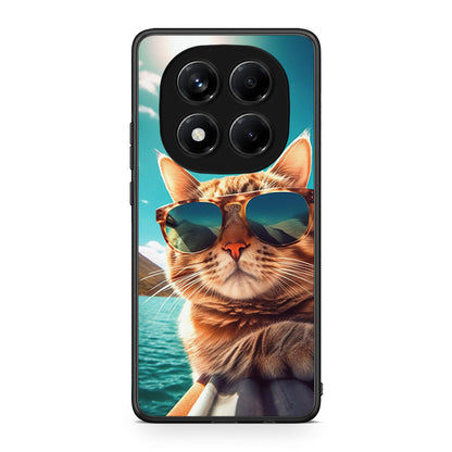 Xiaomi Redmi Note 14 Pro 4G Summer Cat θήκη από τη Smartfits με σχέδιο στο πίσω μέρος και μαύρο περίβλημα | Smartphone case with colorful back and black bezels by Smartfits