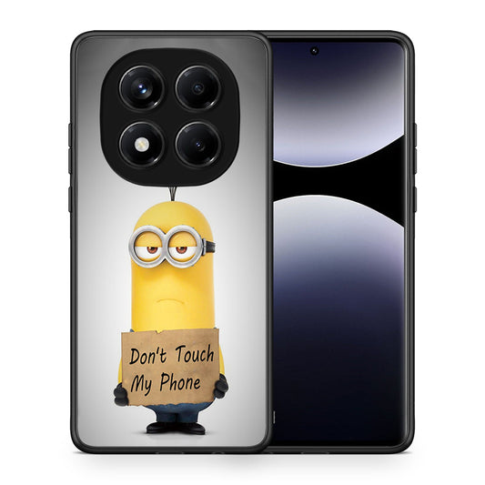 Θήκη Xiaomi Redmi Note 14 Pro 4G Minion Text από τη Smartfits με σχέδιο στο πίσω μέρος και μαύρο περίβλημα | Xiaomi Redmi Note 14 Pro 4G Minion Text case with colorful back and black bezels