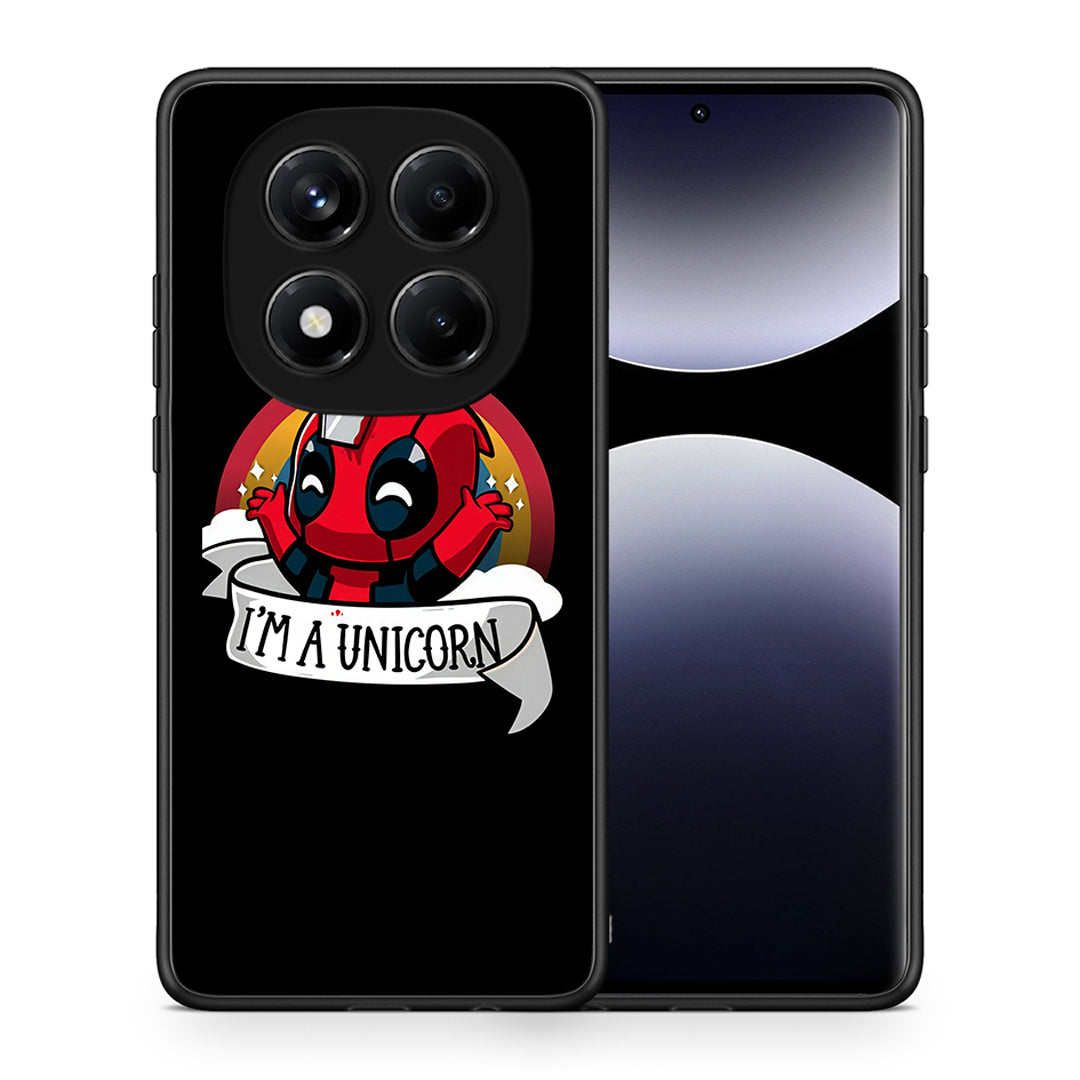 Θήκη Xiaomi Redmi Note 14 Pro 4G Unicorn Deadpool από τη Smartfits με σχέδιο στο πίσω μέρος και μαύρο περίβλημα | Xiaomi Redmi Note 14 Pro 4G Unicorn Deadpool case with colorful back and black bezels