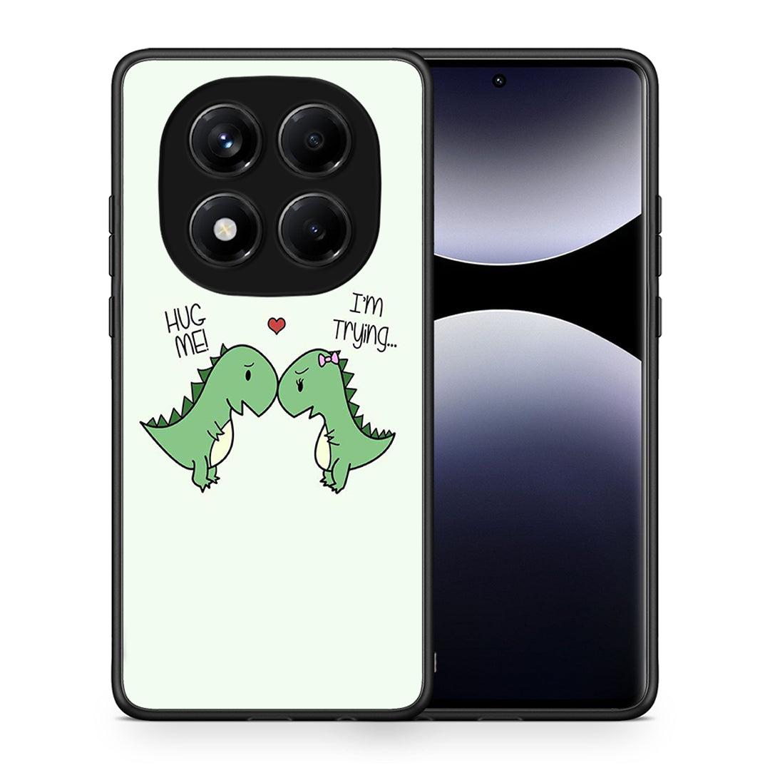 Θήκη Xiaomi Redmi Note 14 Pro 4G Rex Valentine από τη Smartfits με σχέδιο στο πίσω μέρος και μαύρο περίβλημα | Xiaomi Redmi Note 14 Pro 4G Rex Valentine case with colorful back and black bezels