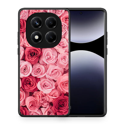Θήκη Xiaomi Redmi Note 14 Pro 4G RoseGarden Valentine από τη Smartfits με σχέδιο στο πίσω μέρος και μαύρο περίβλημα | Xiaomi Redmi Note 14 Pro 4G RoseGarden Valentine case with colorful back and black bezels