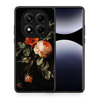 Θήκη Xiaomi Redmi Note 14 Pro 4G Vintage Roses από τη Smartfits με σχέδιο στο πίσω μέρος και μαύρο περίβλημα | Xiaomi Redmi Note 14 Pro 4G Vintage Roses case with colorful back and black bezels
