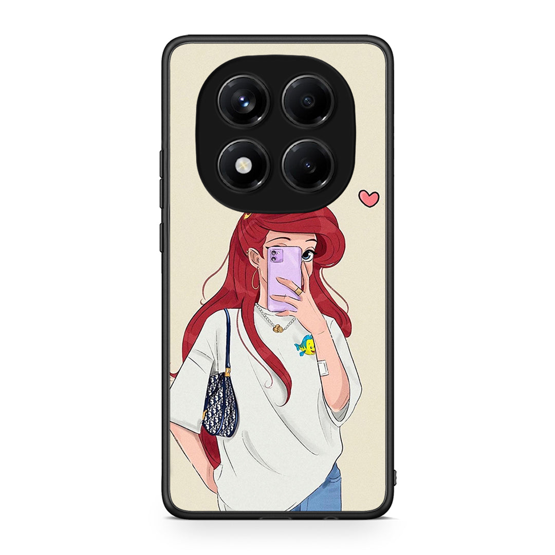 Xiaomi Redmi Note 14 Pro 4G Walking Mermaid Θήκη από τη Smartfits με σχέδιο στο πίσω μέρος και μαύρο περίβλημα | Smartphone case with colorful back and black bezels by Smartfits
