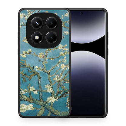 Θήκη Xiaomi Redmi Note 14 Pro 4G White Blossoms από τη Smartfits με σχέδιο στο πίσω μέρος και μαύρο περίβλημα | Xiaomi Redmi Note 14 Pro 4G White Blossoms case with colorful back and black bezels