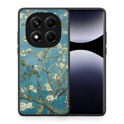 Θήκη Xiaomi Redmi Note 14 Pro 4G White Blossoms από τη Smartfits με σχέδιο στο πίσω μέρος και μαύρο περίβλημα | Xiaomi Redmi Note 14 Pro 4G White Blossoms case with colorful back and black bezels