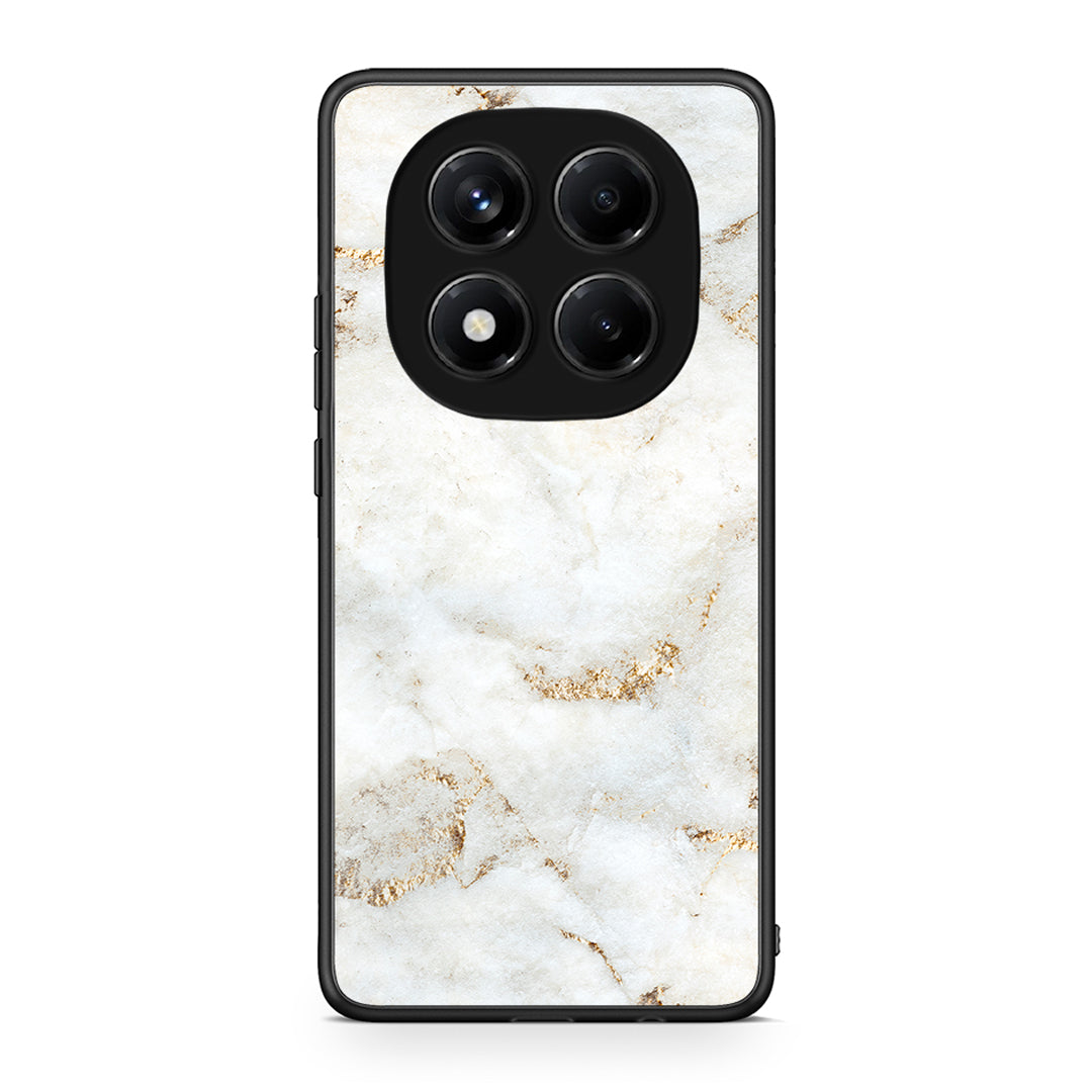 Xiaomi Redmi Note 14 Pro 4G White Gold Marble θήκη από τη Smartfits με σχέδιο στο πίσω μέρος και μαύρο περίβλημα | Smartphone case with colorful back and black bezels by Smartfits