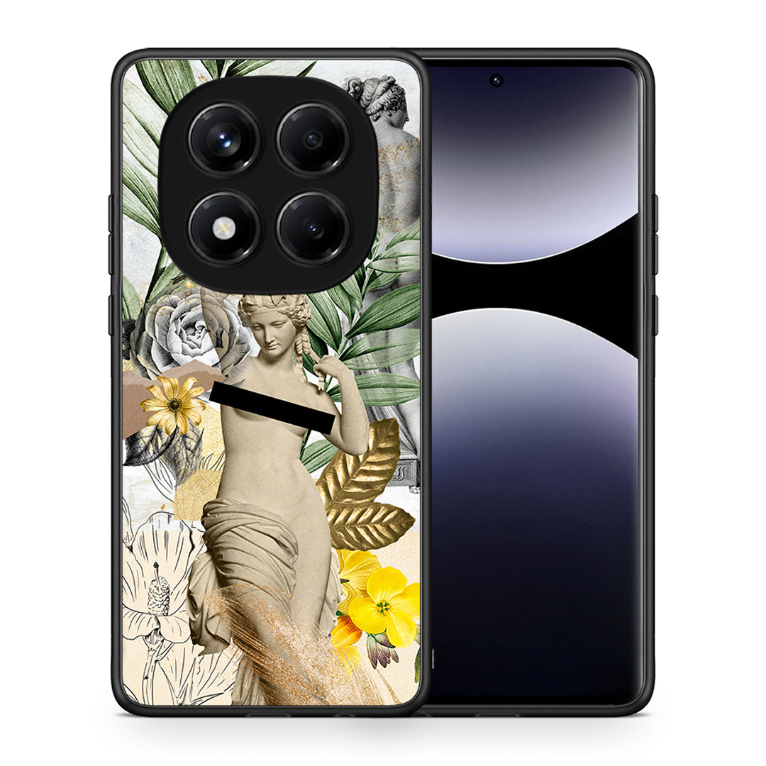Θήκη Xiaomi Redmi Note 14 Pro 4G Woman Statue από τη Smartfits με σχέδιο στο πίσω μέρος και μαύρο περίβλημα | Xiaomi Redmi Note 14 Pro 4G Woman Statue case with colorful back and black bezels