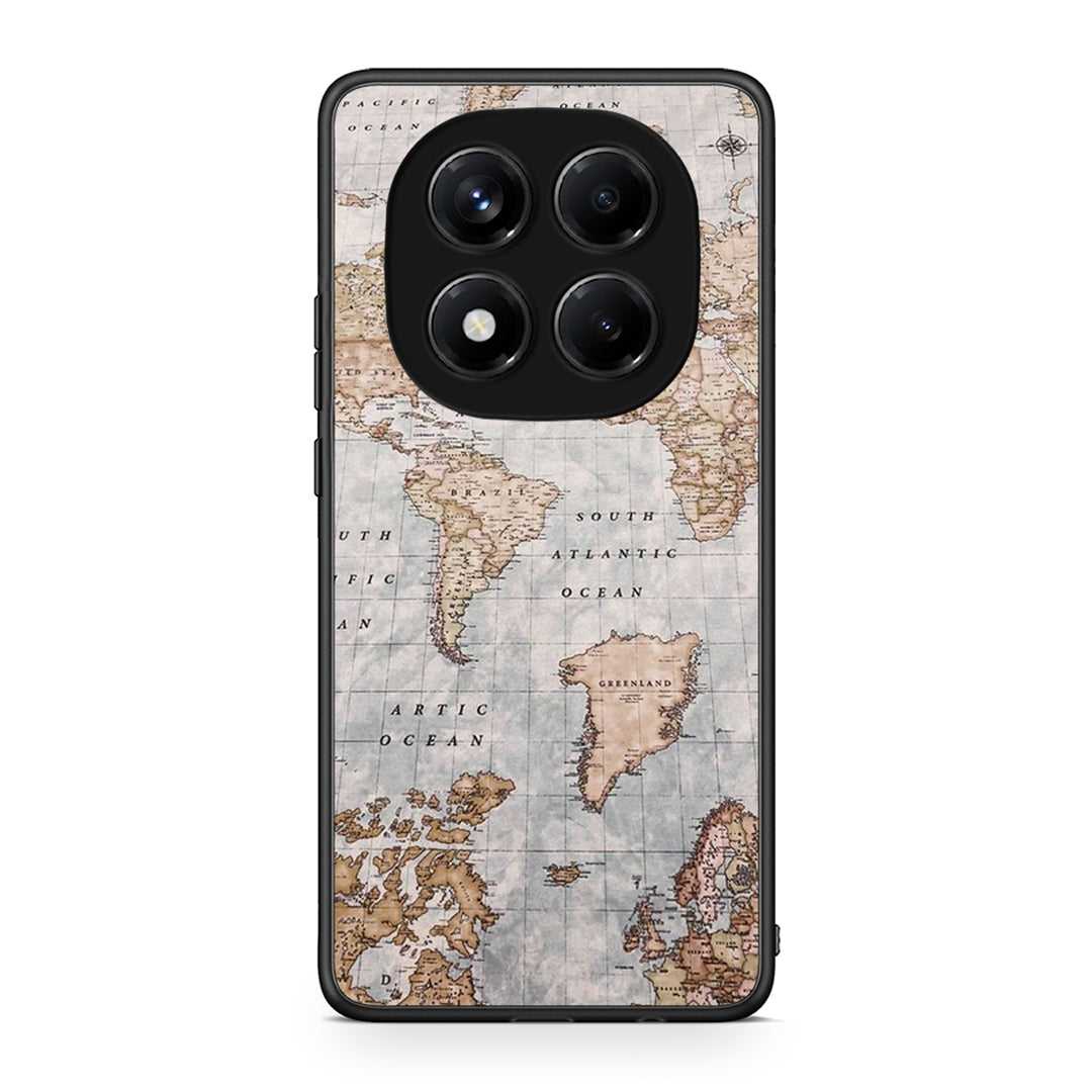 Xiaomi Redmi Note 14 Pro 4G World Map Θήκη από τη Smartfits με σχέδιο στο πίσω μέρος και μαύρο περίβλημα | Smartphone case with colorful back and black bezels by Smartfits