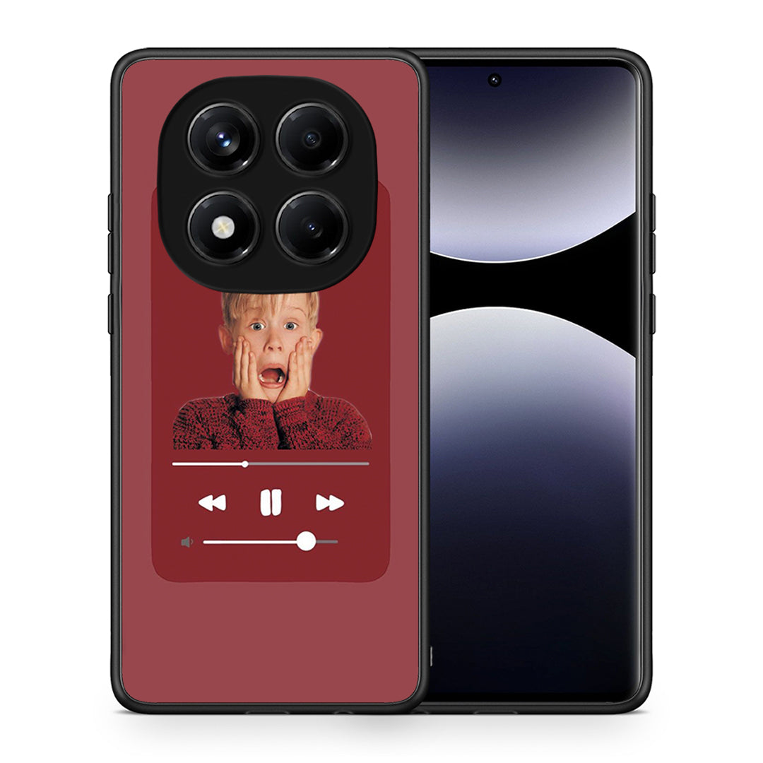 Θήκη Xiaomi Redmi Note 14 Pro 4G Xmas Alone Music από τη Smartfits με σχέδιο στο πίσω μέρος και μαύρο περίβλημα | Xiaomi Redmi Note 14 Pro 4G Xmas Alone Music case with colorful back and black bezels