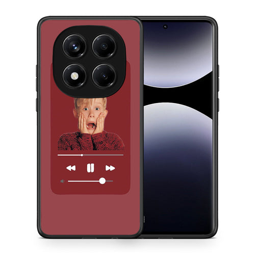 Θήκη Xiaomi Redmi Note 14 Pro 4G Xmas Alone Music από τη Smartfits με σχέδιο στο πίσω μέρος και μαύρο περίβλημα | Xiaomi Redmi Note 14 Pro 4G Xmas Alone Music case with colorful back and black bezels