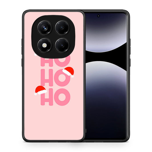 Θήκη Xiaomi Redmi Note 14 Pro 4G Xmas Ho Ho Ho από τη Smartfits με σχέδιο στο πίσω μέρος και μαύρο περίβλημα | Xiaomi Redmi Note 14 Pro 4G Xmas Ho Ho Ho case with colorful back and black bezels