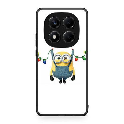 Xiaomi Redmi Note 14 Pro 4G Xmas Minion Lights θήκη από τη Smartfits με σχέδιο στο πίσω μέρος και μαύρο περίβλημα | Smartphone case with colorful back and black bezels by Smartfits