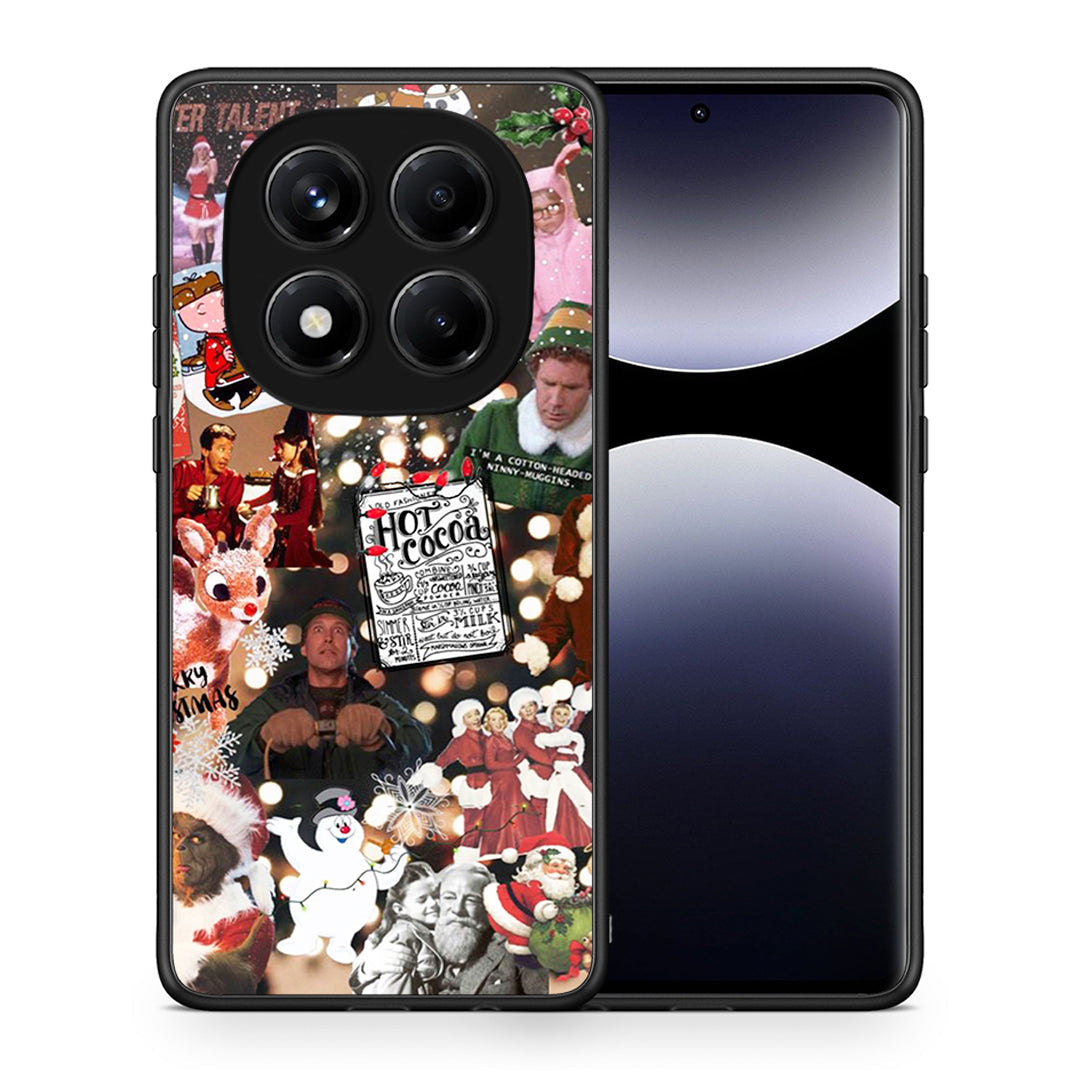 Θήκη Xiaomi Redmi Note 14 Pro 4G Xmas Movies από τη Smartfits με σχέδιο στο πίσω μέρος και μαύρο περίβλημα | Xiaomi Redmi Note 14 Pro 4G Xmas Movies case with colorful back and black bezels