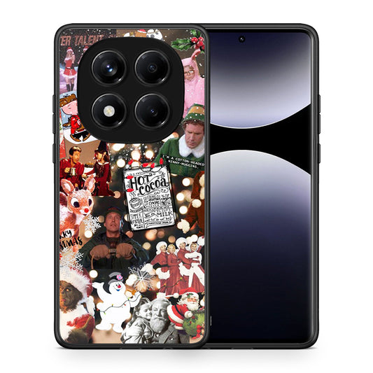 Θήκη Xiaomi Redmi Note 14 Pro 4G Xmas Movies από τη Smartfits με σχέδιο στο πίσω μέρος και μαύρο περίβλημα | Xiaomi Redmi Note 14 Pro 4G Xmas Movies case with colorful back and black bezels