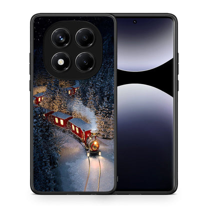 Θήκη Xiaomi Redmi Note 14 Pro 4G Xmas Train από τη Smartfits με σχέδιο στο πίσω μέρος και μαύρο περίβλημα | Xiaomi Redmi Note 14 Pro 4G Xmas Train case with colorful back and black bezels