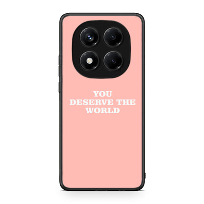 Xiaomi Redmi Note 14 Pro 4G You Deserve The World Θήκη Αγίου Βαλεντίνου από τη Smartfits με σχέδιο στο πίσω μέρος και μαύρο περίβλημα | Smartphone case with colorful back and black bezels by Smartfits