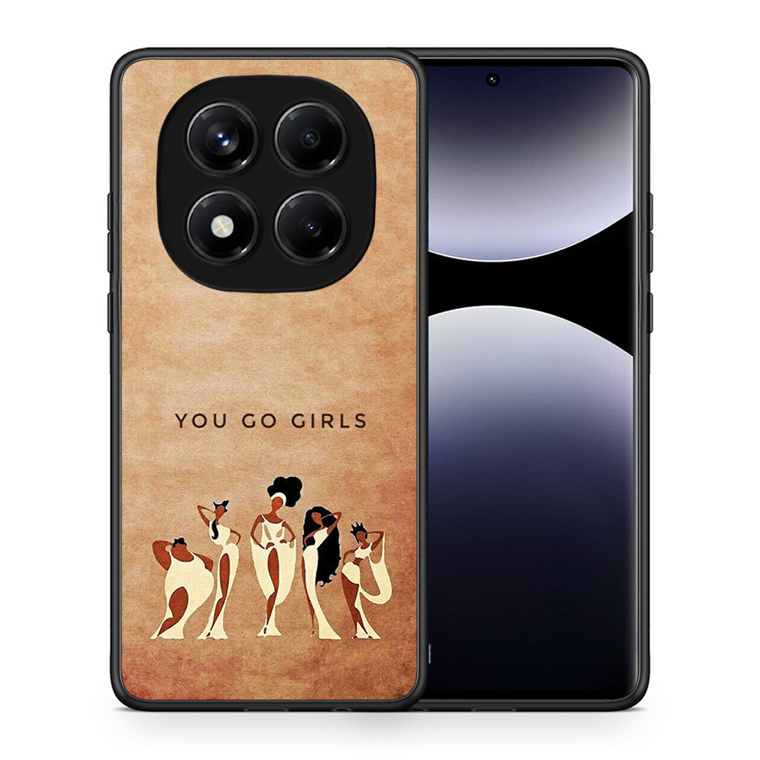Θήκη Xiaomi Redmi Note 14 Pro 4G You Go Girl από τη Smartfits με σχέδιο στο πίσω μέρος και μαύρο περίβλημα | Xiaomi Redmi Note 14 Pro 4G You Go Girl case with colorful back and black bezels
