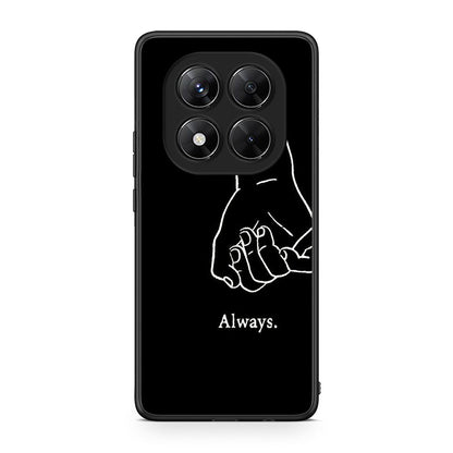 Xiaomi Redmi Note 14 Pro 5G / Poco X7 Always & Forever 1 Θήκη Αγίου Βαλεντίνου από τη Smartfits με σχέδιο στο πίσω μέρος και μαύρο περίβλημα | Smartphone case with colorful back and black bezels by Smartfits