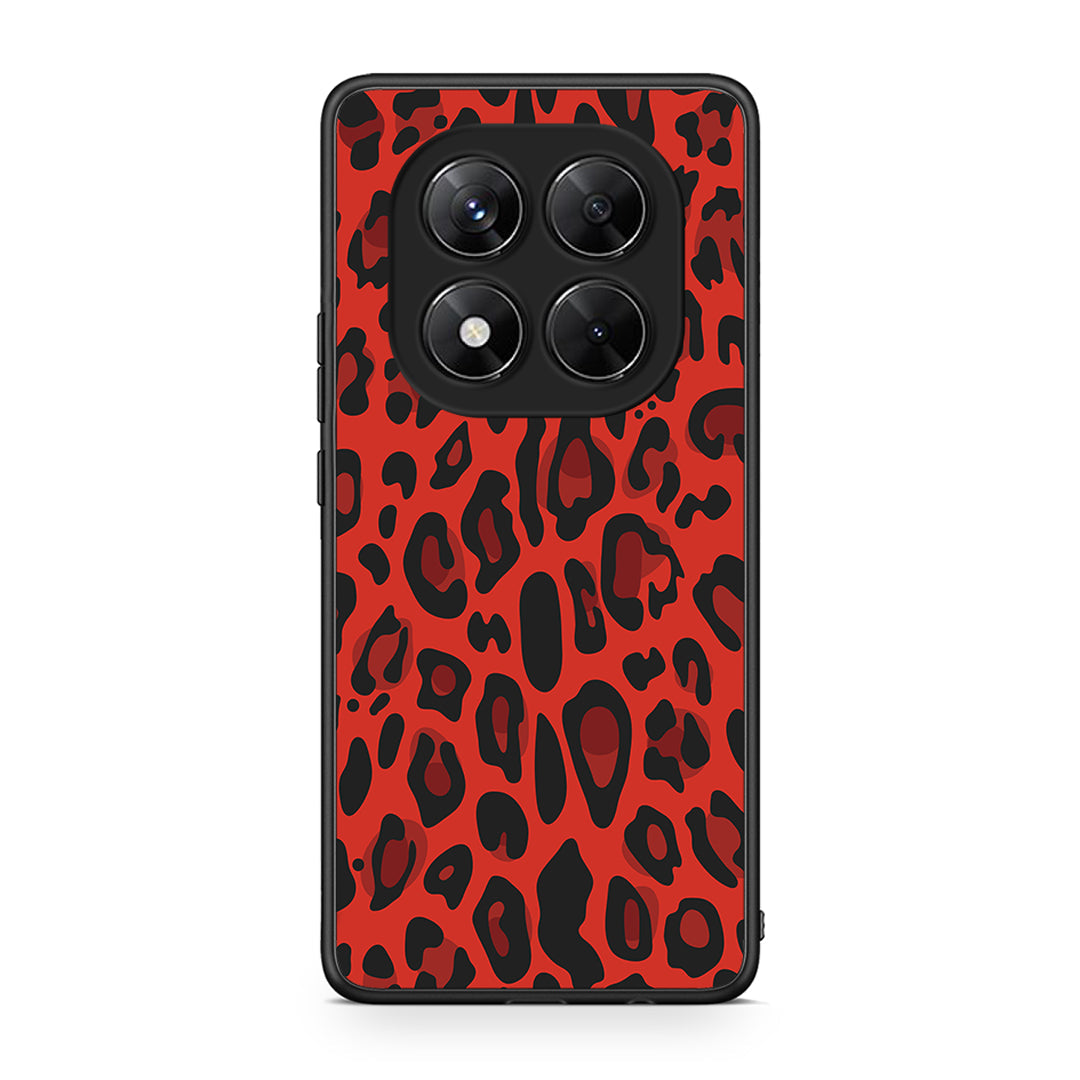 4 - Xiaomi Redmi Note 14 Pro 5G / Poco X7 Red Leopard Animal case, cover, bumper