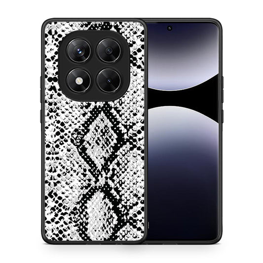 Θήκη Xiaomi Redmi Note 14 Pro 5G / Poco X7 White Snake Animal από τη Smartfits με σχέδιο στο πίσω μέρος και μαύρο περίβλημα | Xiaomi Redmi Note 14 Pro 5G / Poco X7 White Snake Animal case with colorful back and black bezels