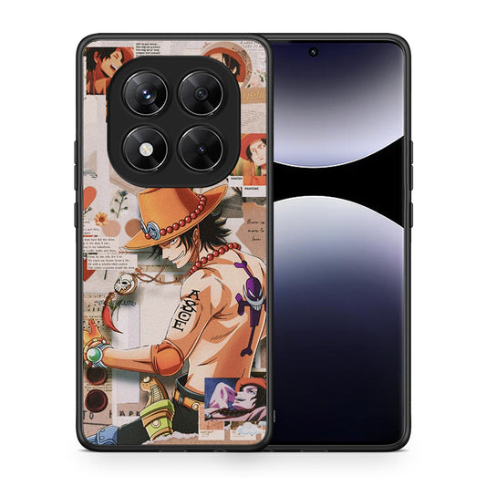 Θήκη Xiaomi Redmi Note 14 Pro 5G / Poco X7 Anime Collage από τη Smartfits με σχέδιο στο πίσω μέρος και μαύρο περίβλημα | Xiaomi Redmi Note 14 Pro 5G / Poco X7 Anime Collage case with colorful back and black bezels