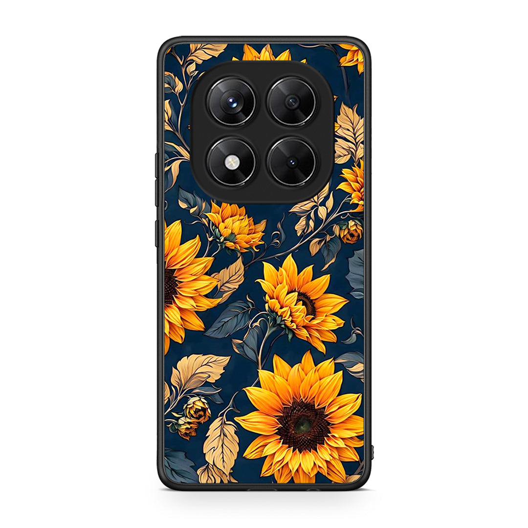 Xiaomi Redmi Note 14 Pro 5G / Poco X7 Autumn Sunflowers Θήκη από τη Smartfits με σχέδιο στο πίσω μέρος και μαύρο περίβλημα | Smartphone case with colorful back and black bezels by Smartfits