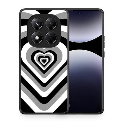 Θήκη Xiaomi Redmi Note 14 Pro 5G / Poco X7 Black Hearts από τη Smartfits με σχέδιο στο πίσω μέρος και μαύρο περίβλημα | Xiaomi Redmi Note 14 Pro 5G / Poco X7 Black Hearts case with colorful back and black bezels