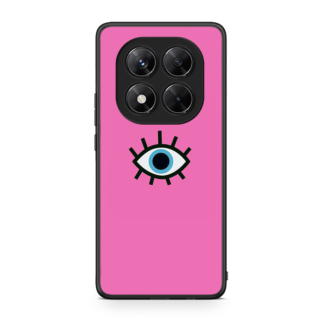 Xiaomi Redmi Note 14 Pro 5G / Poco X7 Blue Eye Pink θήκη από τη Smartfits με σχέδιο στο πίσω μέρος και μαύρο περίβλημα | Smartphone case with colorful back and black bezels by Smartfits