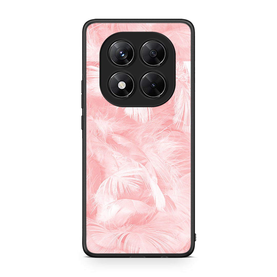 33 - Xiaomi Redmi Note 14 Pro 5G / Poco X7 Pink Feather Boho case, cover, bumper